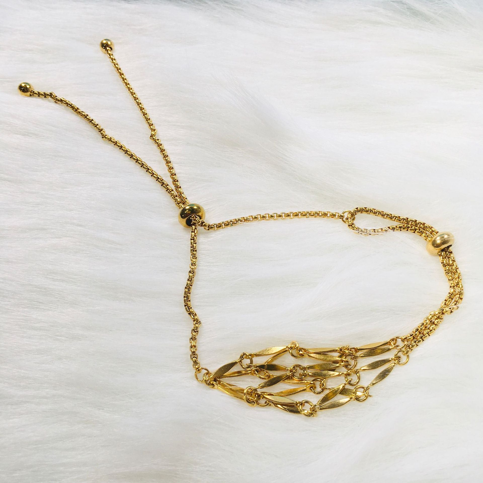 Wholesale Adjustable Replacement Crystal Metal Bamboo Hand Woven Net Pocket Bracelet Flat Chain ACC-BT-RongGuan001