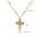 Wholesale  Color Natural Stone Beaded Necklace Cross Stainless Steel Necklace