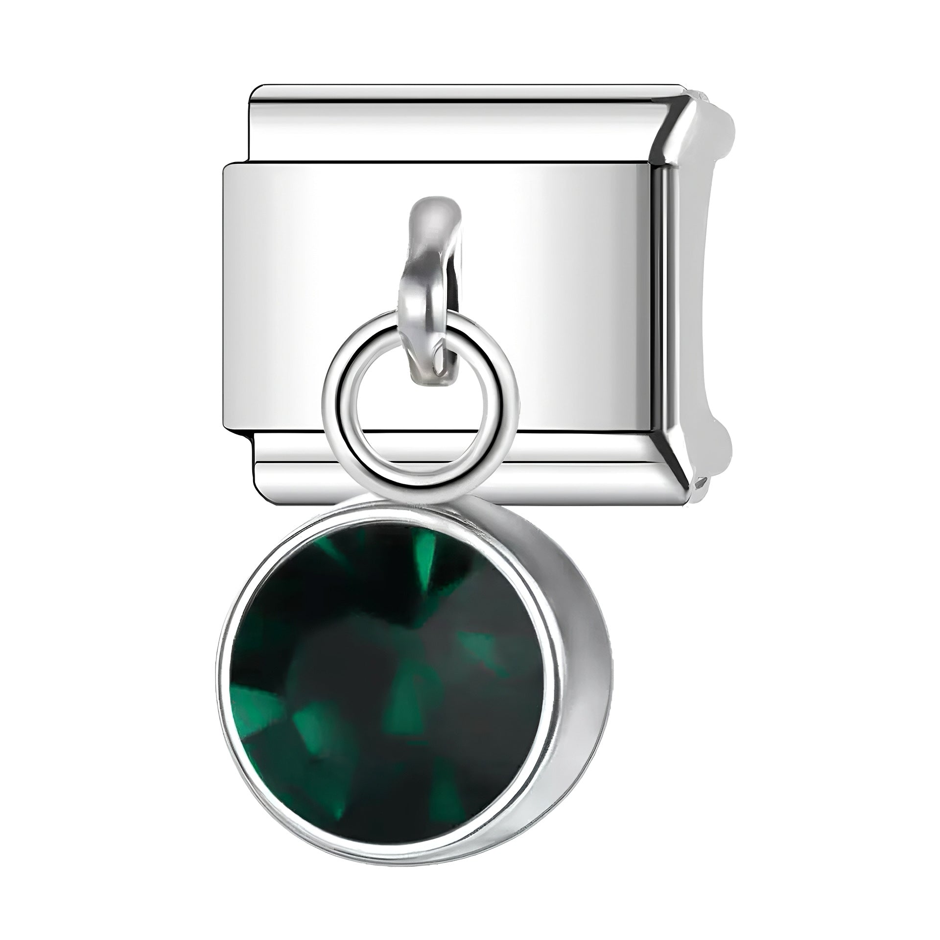 Wholesale Italian Charm Bracelet 9mm DIY Splicing Colorful Birthstone Round Pendant Stainless Steel Composable Bracelet