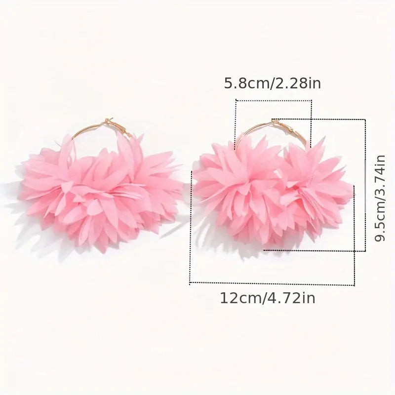 Wholesale Flowers Exaggerated Big Ear Ring  Earrings