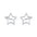 Wholesale  S925 Silver Hollow Line Star Rows Diamond Earrings