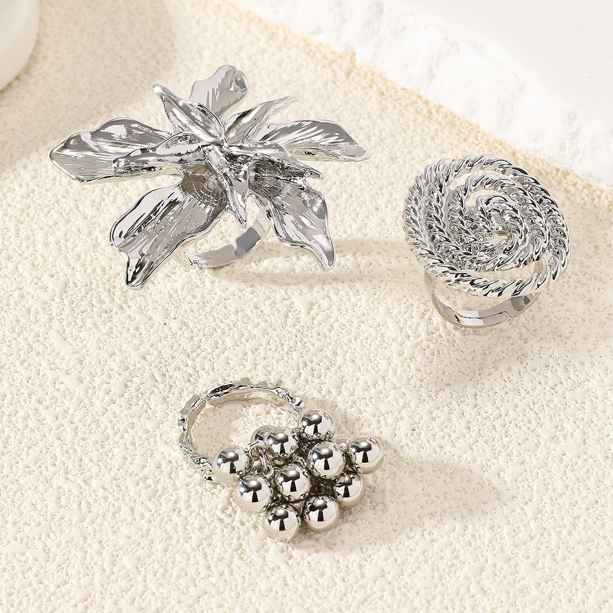 Wholesale high-end ins ring bracelet simple niche retro exaggerated open ring