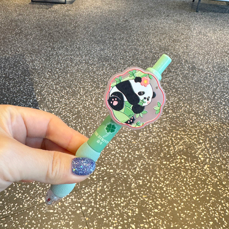 Wholesale Cute Acrylic Streamer Panda Ballpoint Pen