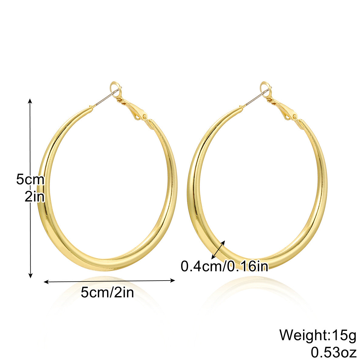 Wholesale Exaggerated Advanced Sense Metal Earrings Golden Retro Circle Water Drop Earrings