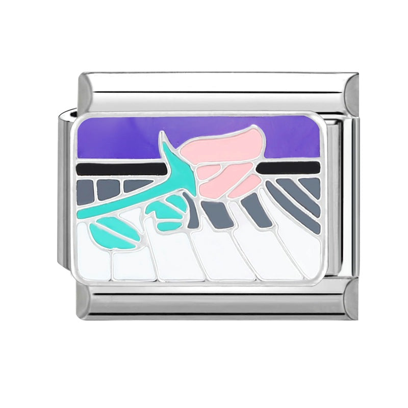 Wholesale Italian Charm Bracelet 9mm DIY Splicing Cute Cartoon Stainless Steel Composable Bracelet