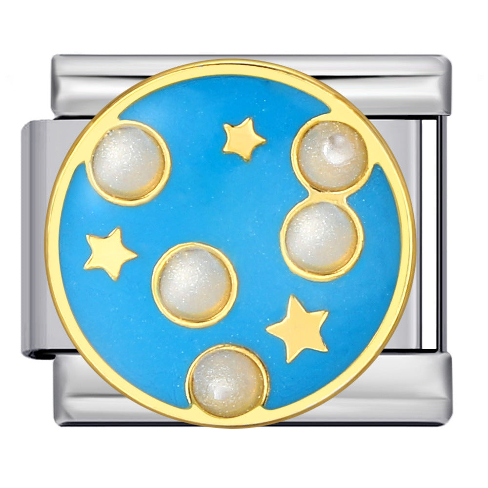 Wholesale Italian ModularDIY Stainless Steel Welded Oil Drip Bracelet