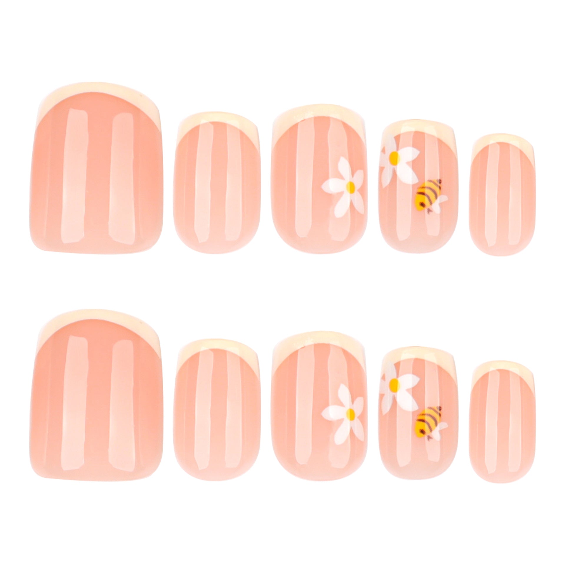 Wholesale 24 Pieces/box Bee Flower Bow Nails Kits Nail Stickers