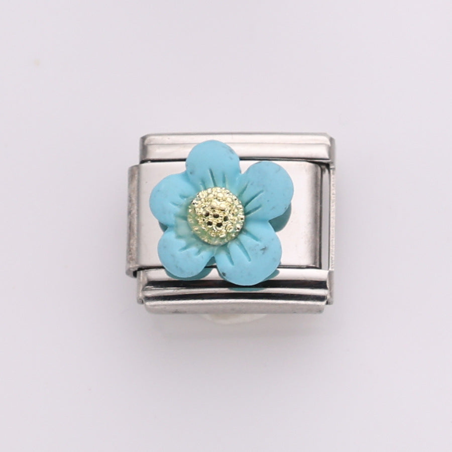 Bracelet de charme italien 10pcs 10 mm Bracelet composable en acier inoxydable 9 mm