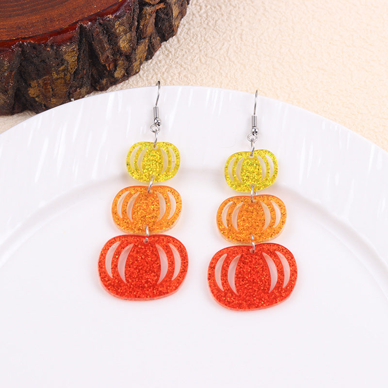 Wholesale  contrasting color cartoon ghost acrylic earrings
