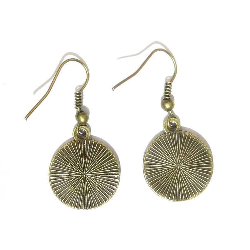 Wholesale Retro Polka Dot Design Metal Earrings Women S Ear Hook Fashion Accessory