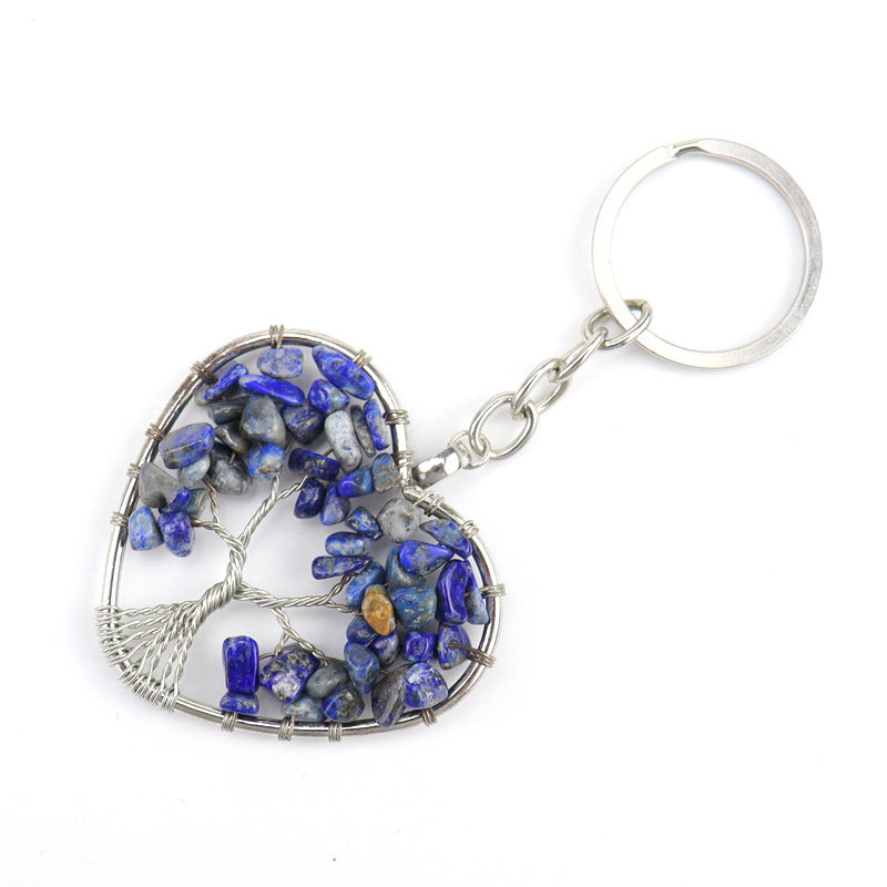 Wholesale Chic Crystal Heart Tree Keychain Pendant,  Decorative Bag Charm for Graduation Gift