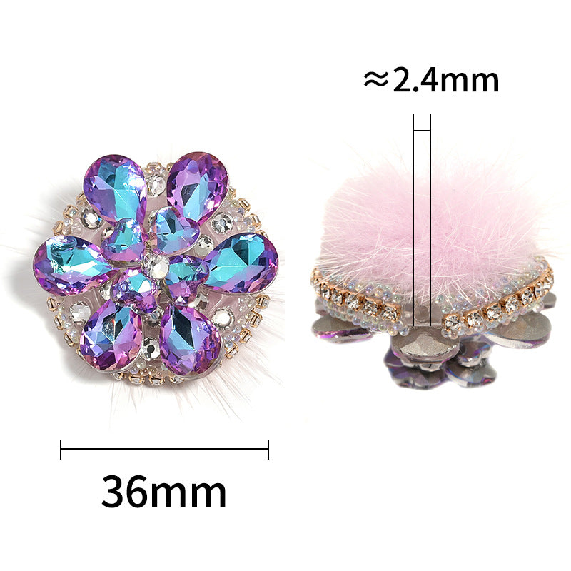 Wholesale 8pcs Rotatable Rhinestone Snowflake Acrylic Beads Diy Accessories ACC-BDS-BLG059
