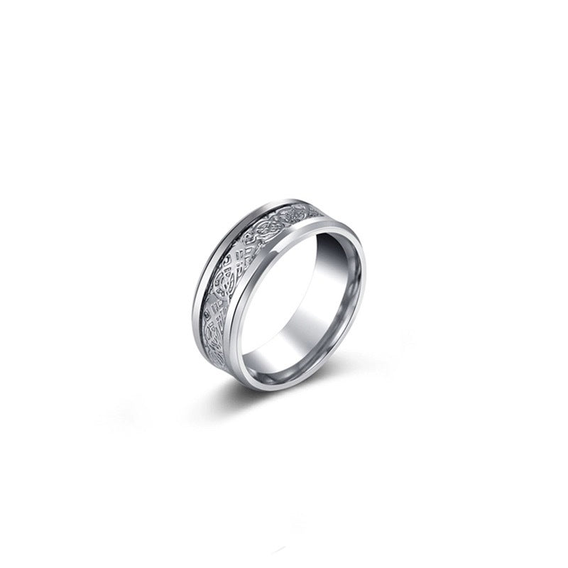 Wholesale Personalized Finger Ring Retro Titanium Steel Ring