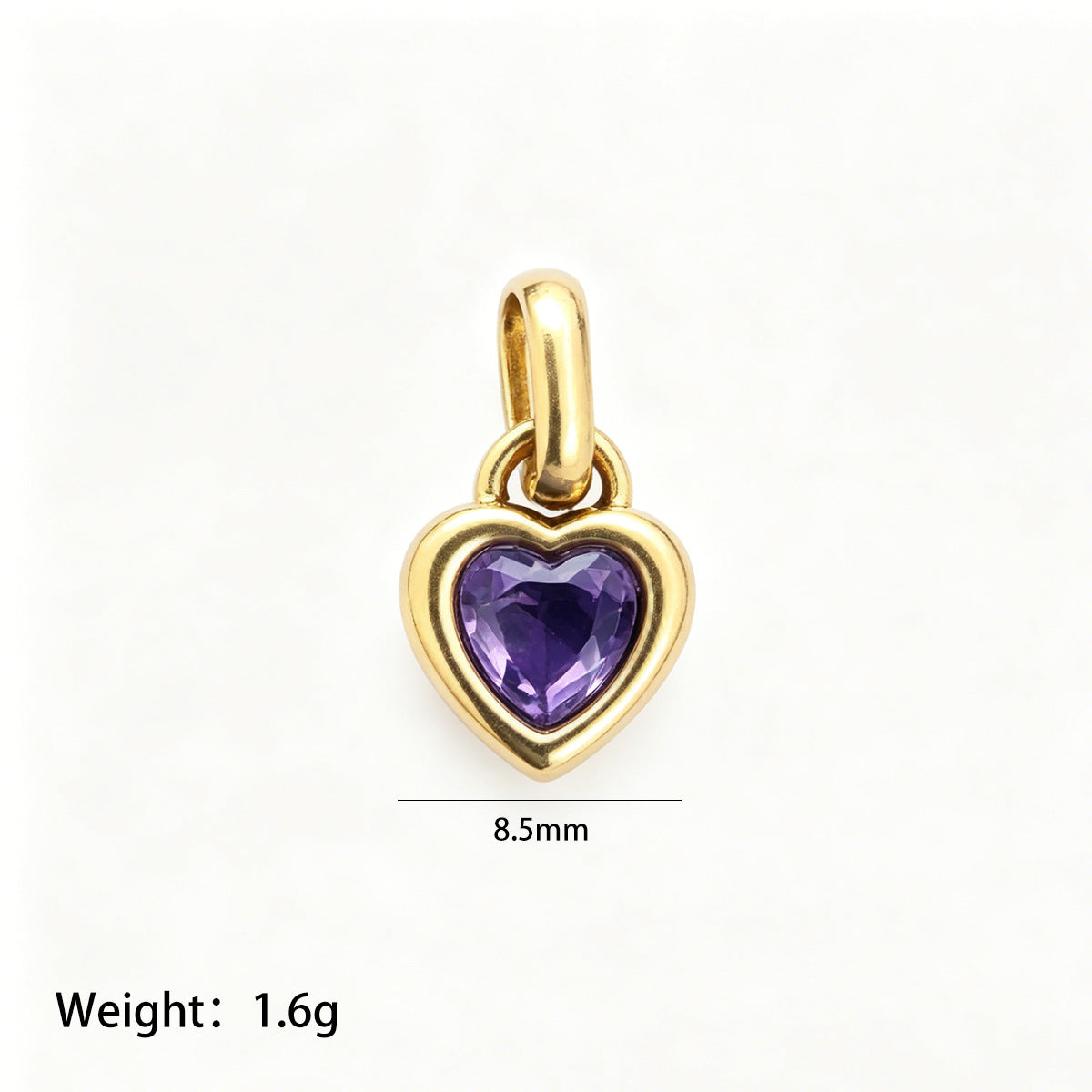 Wholesale Stainless Steel Heart Birthstone Pendant With Zircon Stylish Women S Jewelry Accessory For Gift And Boutique Resale