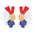 Wholesale exaggerated colorful big flower earrings