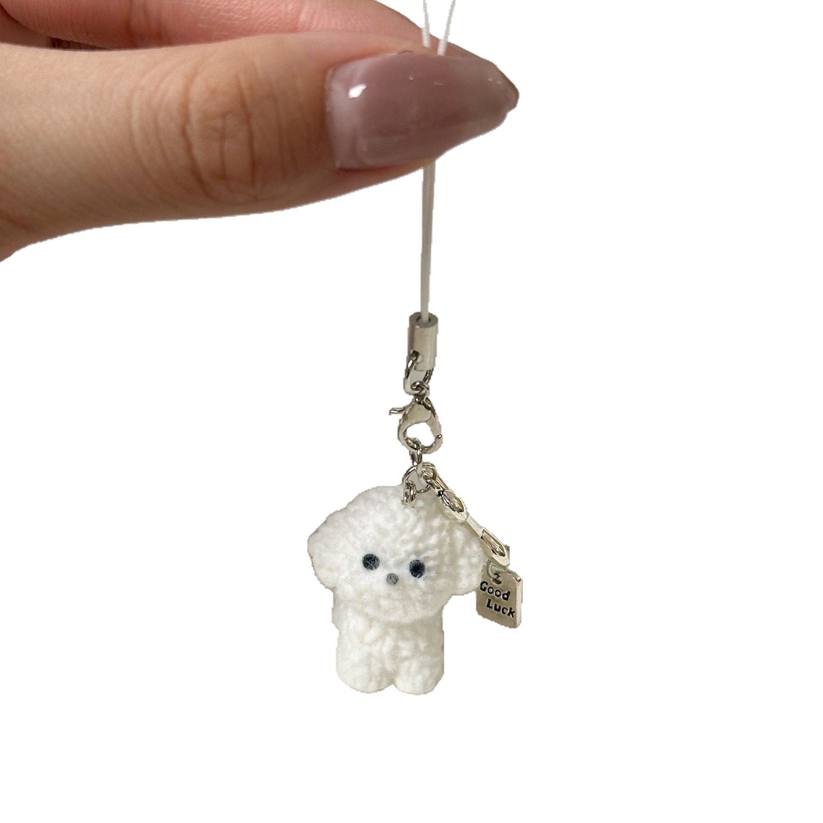 Wholesale  flocking puppy five-pointed star keychain