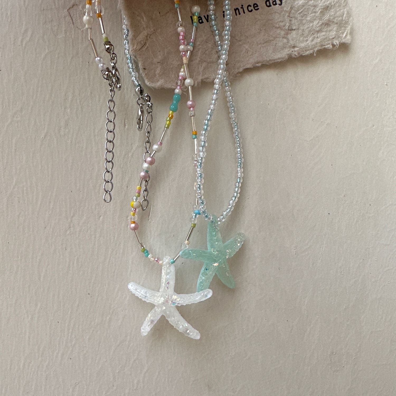 Wholesale  Colorful  Stars Beaded Clavicle Chain  Necklace
