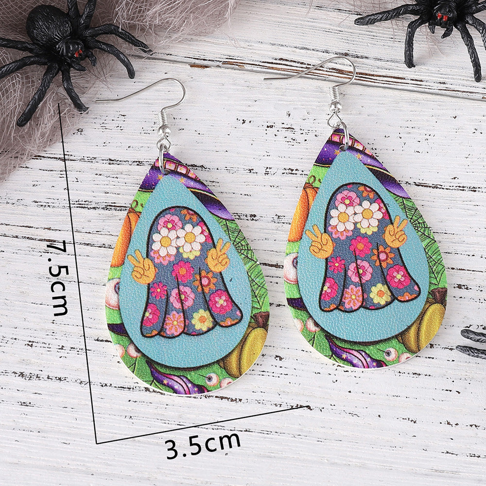 Wholesale  Gothic Style Cute Flower Ghost Pumpkin Skull Drop Earrings