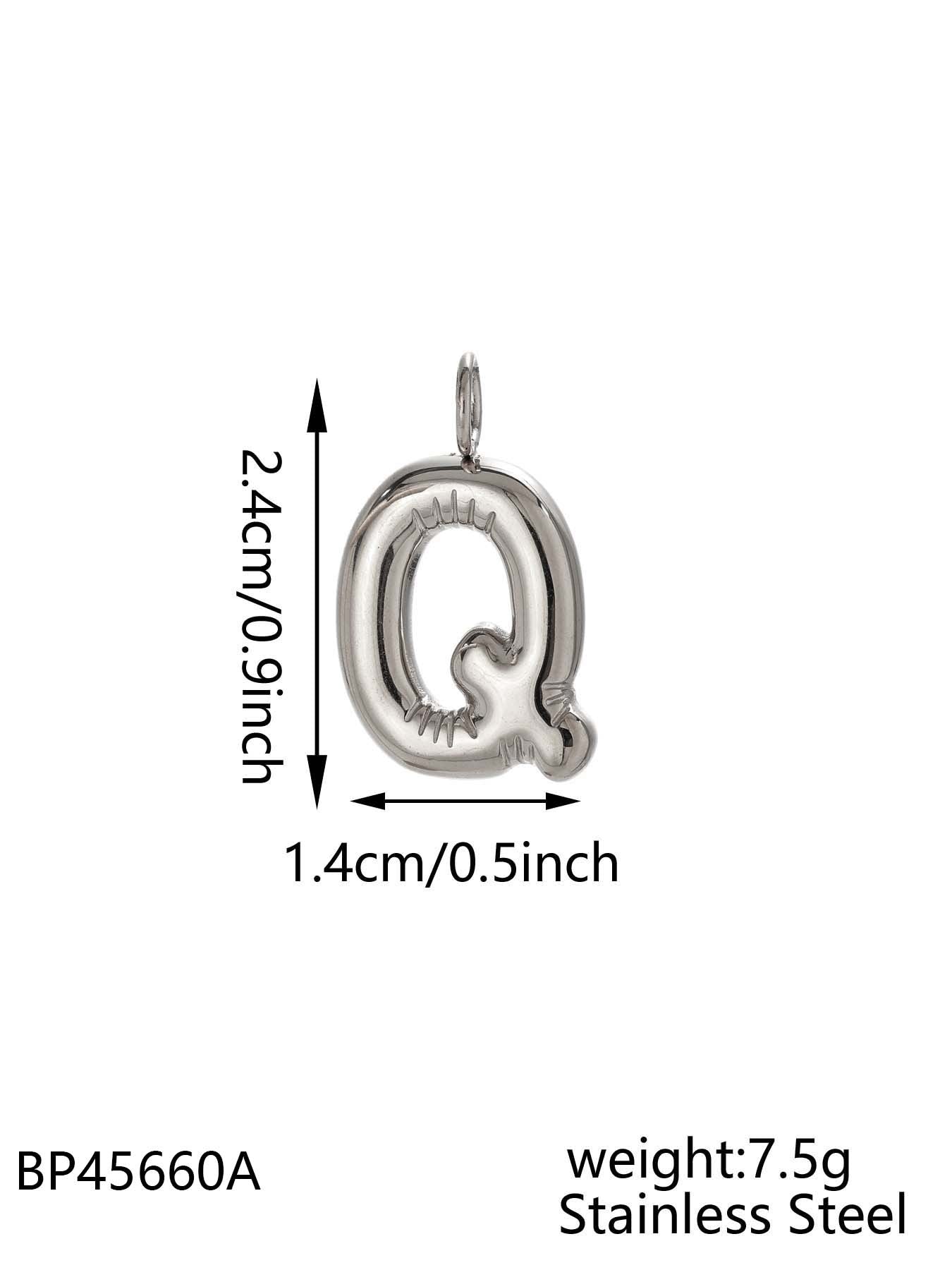 Wholesale Stainless steel bubble 26 letter pendant