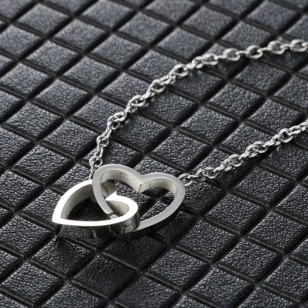Wholesale Hollow Heart Stainless Steel Necklace ACC-NE-QinShi002