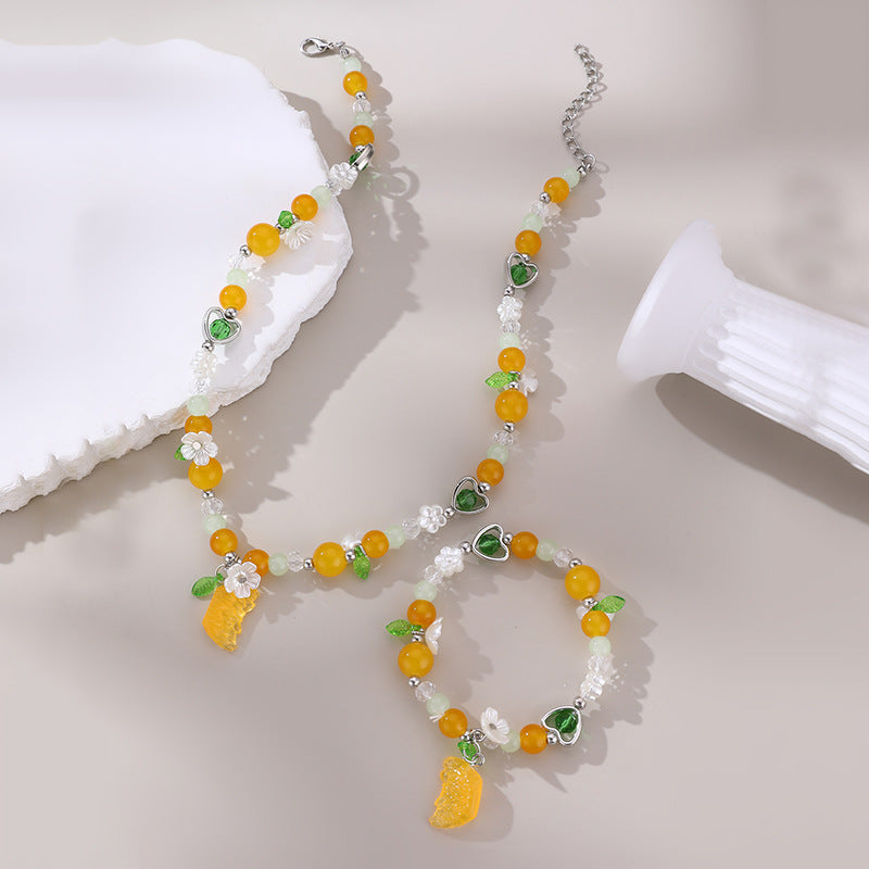 Wholesale Valentine's Day Cherry Necklace Bracelet