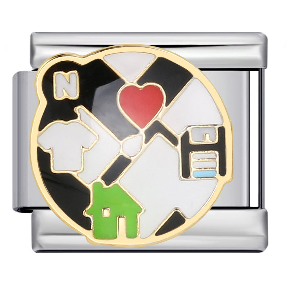 Wholesale Italian Charm Bracelet 9mm DIY Splicing Removable Stainless Steel Composable Bracelet