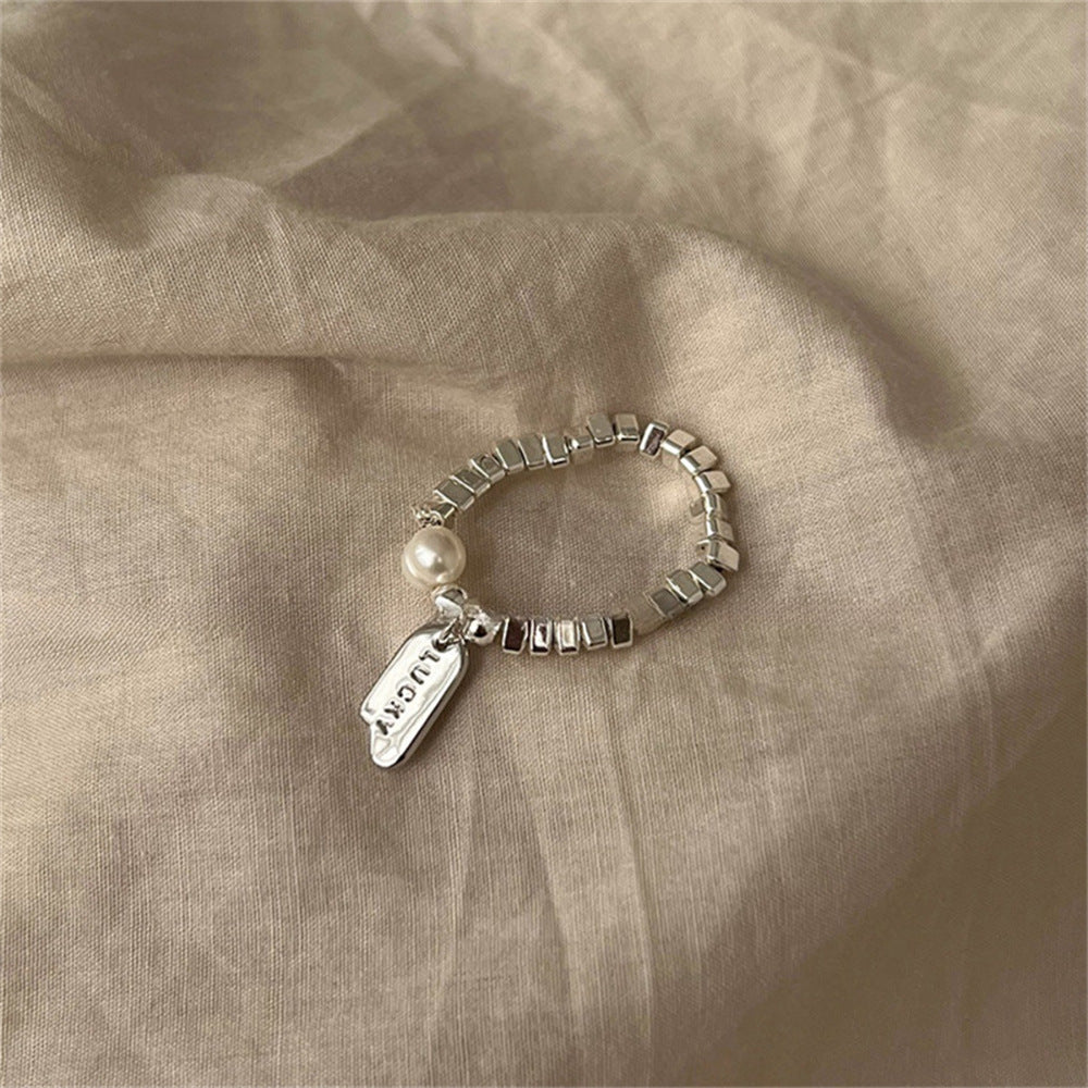 Wholesale Plain Ring Brushed Aquamarine Ring Open No Fading Ring ACC-RS-Yues003