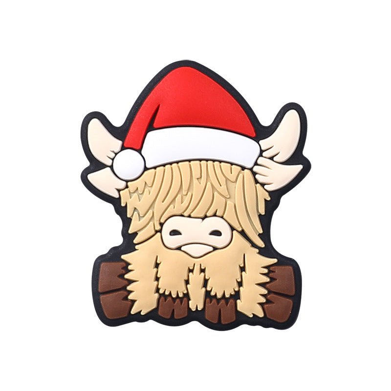 Wholesale 20pcs Christmas Santa Elk Silicone Focal Beads DIY Beaded Pen Accessories ACC-BDS-RongFa020