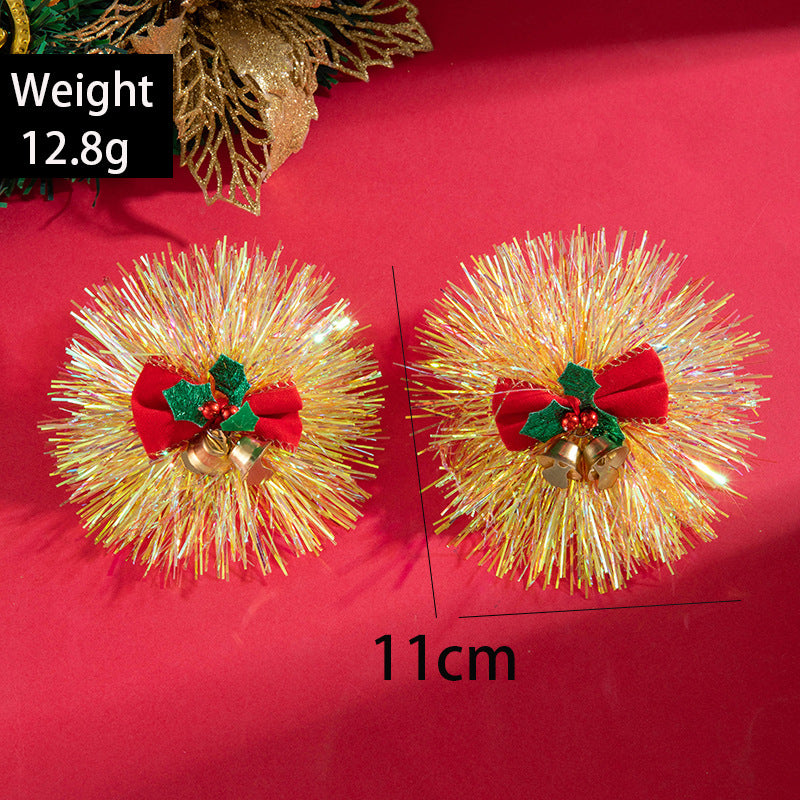 Wholesale Fashion Ribbon Hair Ball  Earrings