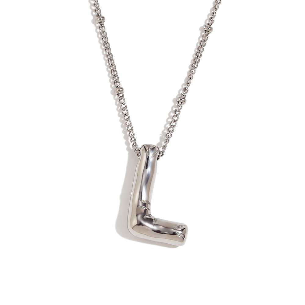 Wholesale Stainless Steel Plated 18K Gold Lettered Pendant Necklace ACC-NE-Mengj002