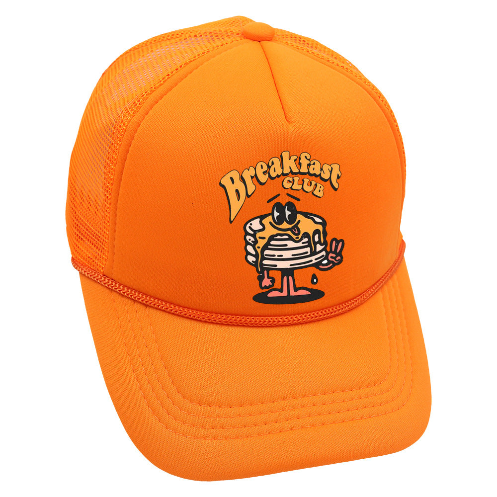Wholesale Trucker Hat Hamburger Cartoon Print Baseball Cap Sponge Mesh Cap ACC-HT-HaiPu023