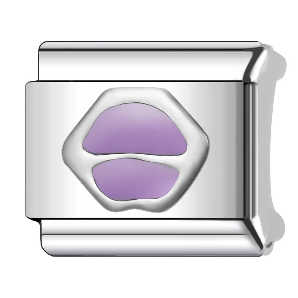 Wholesale Italian Charm Bracelet 9mm DIY Splicing Creative Pattern Stainless Steel Composable Bracelet