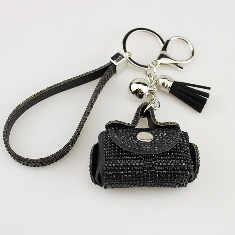 Wholesale Diamond Coin Purse Earphone Bag Keychain ACC-KC-TMS030