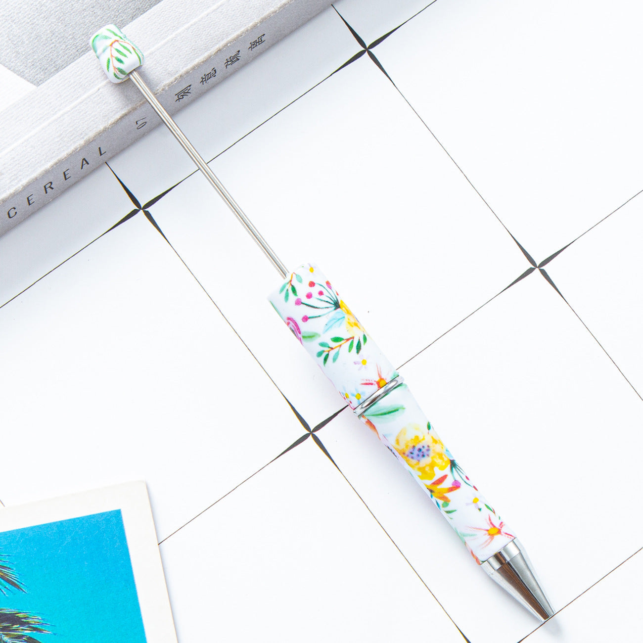 Wholesale Beadable Pens Cow Print Leopard Print Christmas Plastic Pen DIY for Beaded