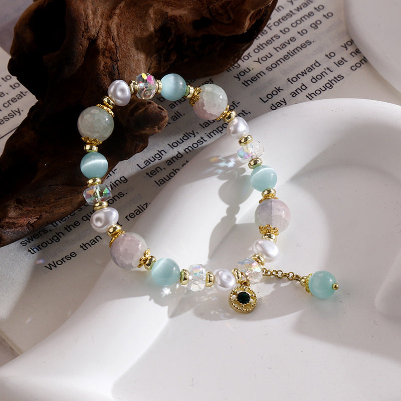 Wholesale Pearl Cat's Eye Stone Bracelet