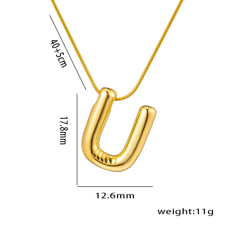 Wholesale Stainless Steel English Letter Necklace ACC-NE-KuCai014
