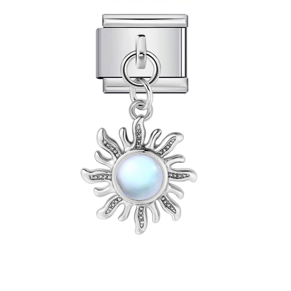 Wholesale  Italian Charm Bracelet 9mm DIY single hook pendant Creative Stainless Steel Composable Bracelet