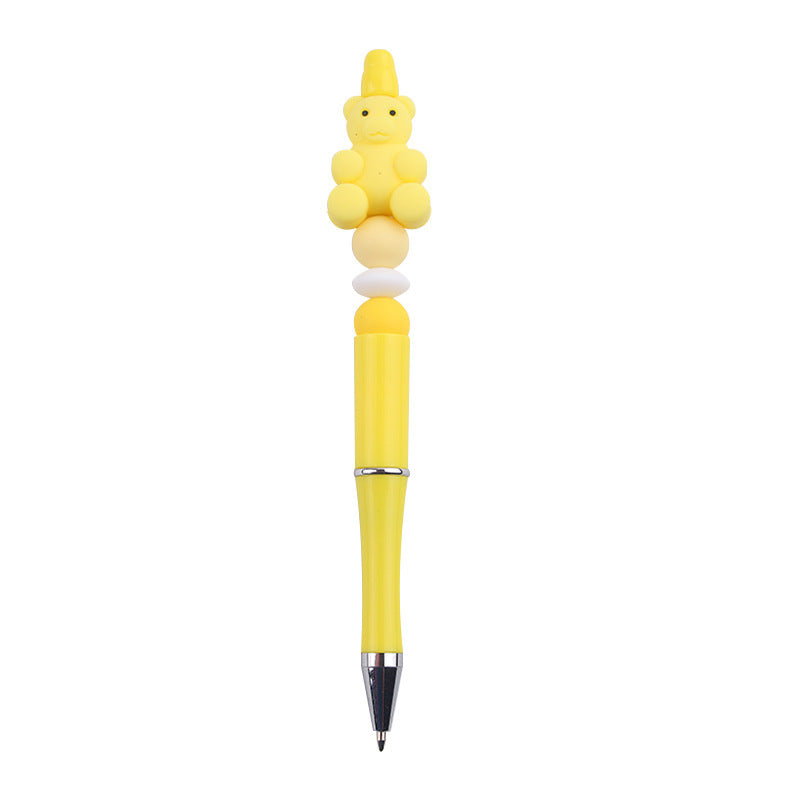 Wholesale DIY Beaded Pen Creative Handmade Bear Silicone Beaded Pen
