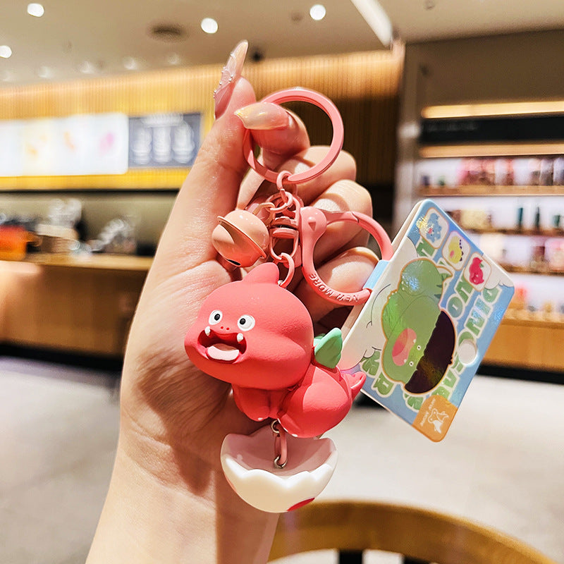 Wholesale Cartoon Dinosaur Holding Egg PVC Soft Keychain ACC-KC-HangLi002