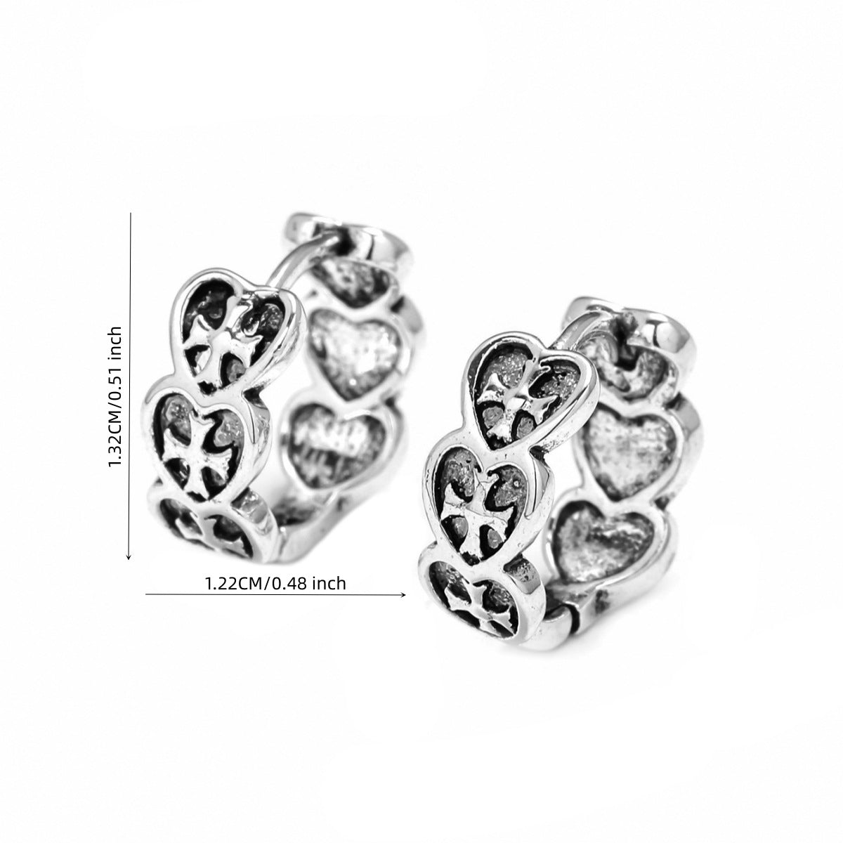 Wholesale  retro  love cross earrings