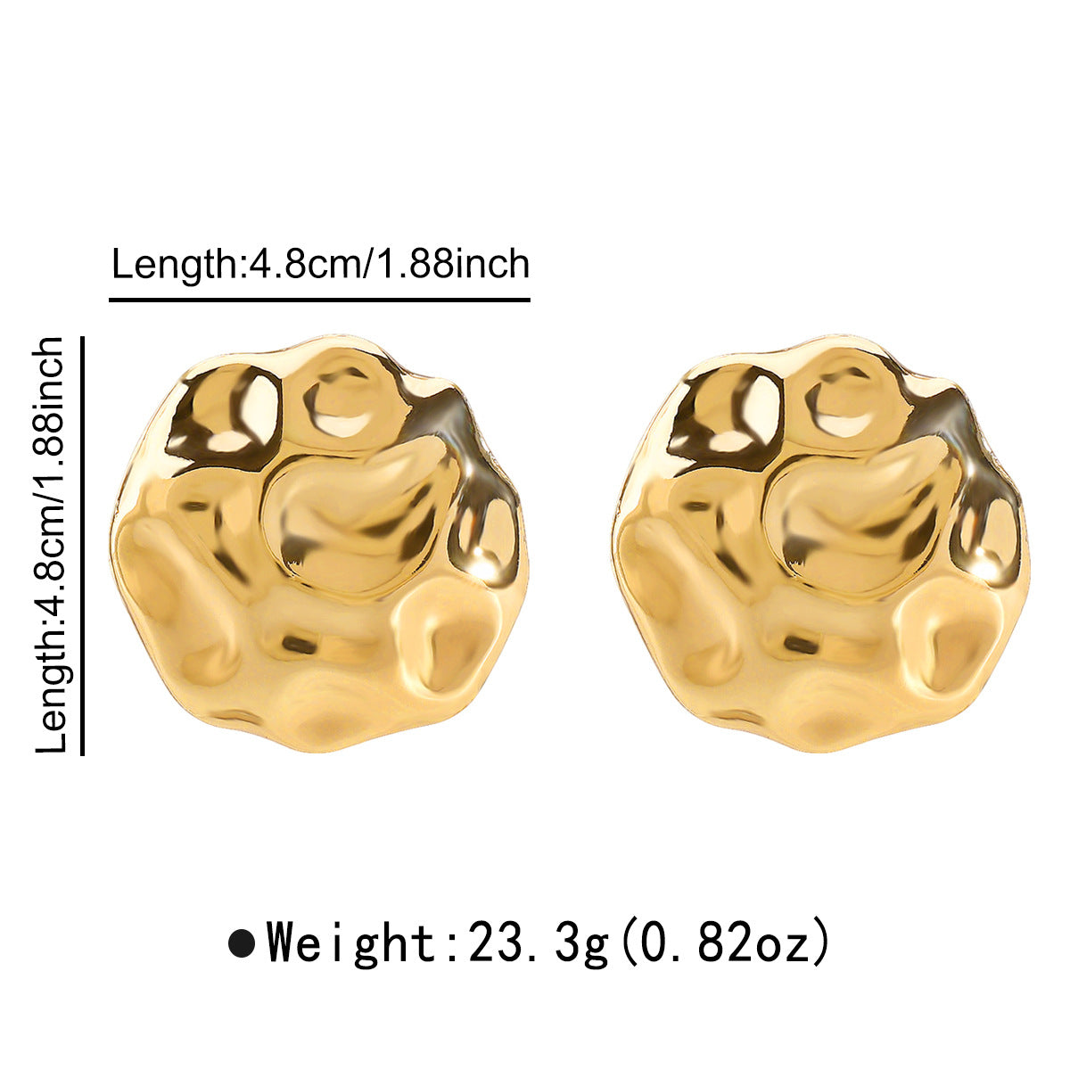 Orecchini irregolari con motivo a martello all'ingrosso Orecchini geometrici alla moda