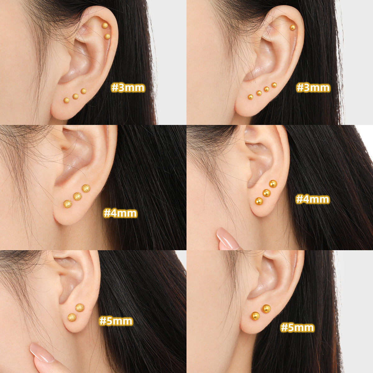Wholesale Smooth Bean Bean Ear Bone  Titanium Steel Earrings