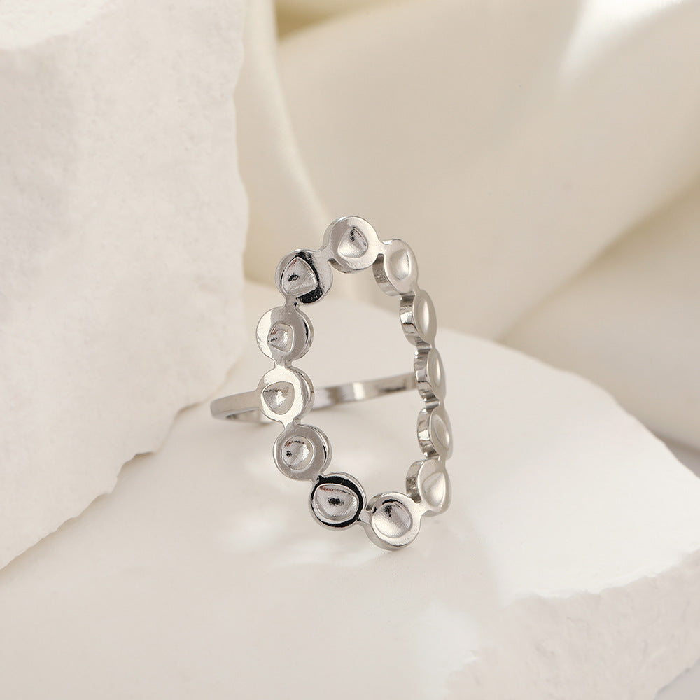 Wholesale Electroplated 18K Stainless Steel Loose Rings  ACC-RS-TaiMei007