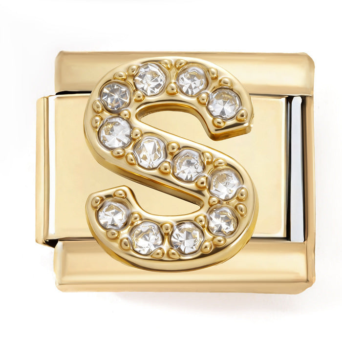 Wholesale 2PCS 9mm Italian Charm Starter Bracelets DIY Letters Stainless Steel Composable Bracelet