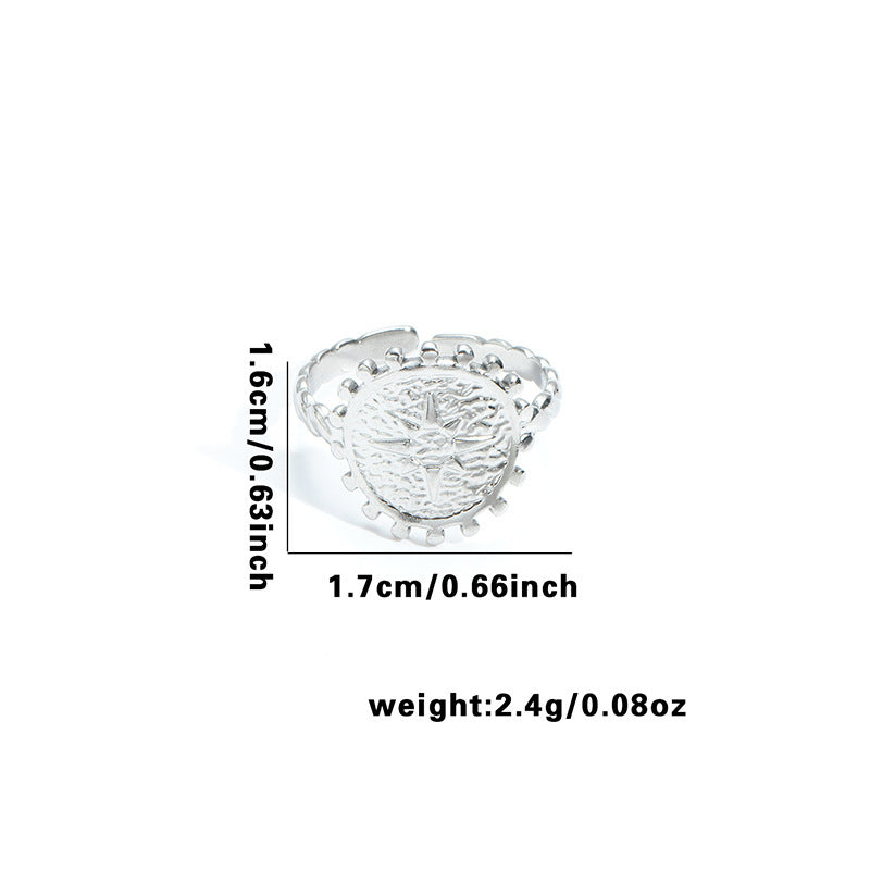 Wholesale Geometric Snake Line Retro Titanium Steel Ring,  Jewelry Accessory for Women