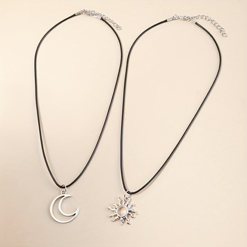 Wholesale Sun and Moon Couple Design Necklace Clavicle Chain Choker Necklace ACC-NE-JiuS010