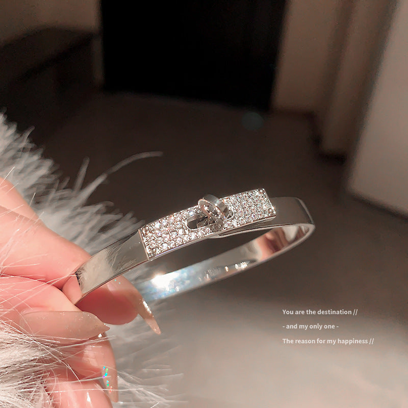 Wholesale Light Luxury Electroplated Zircon Geometric Bracelets ACC-BT-BY002