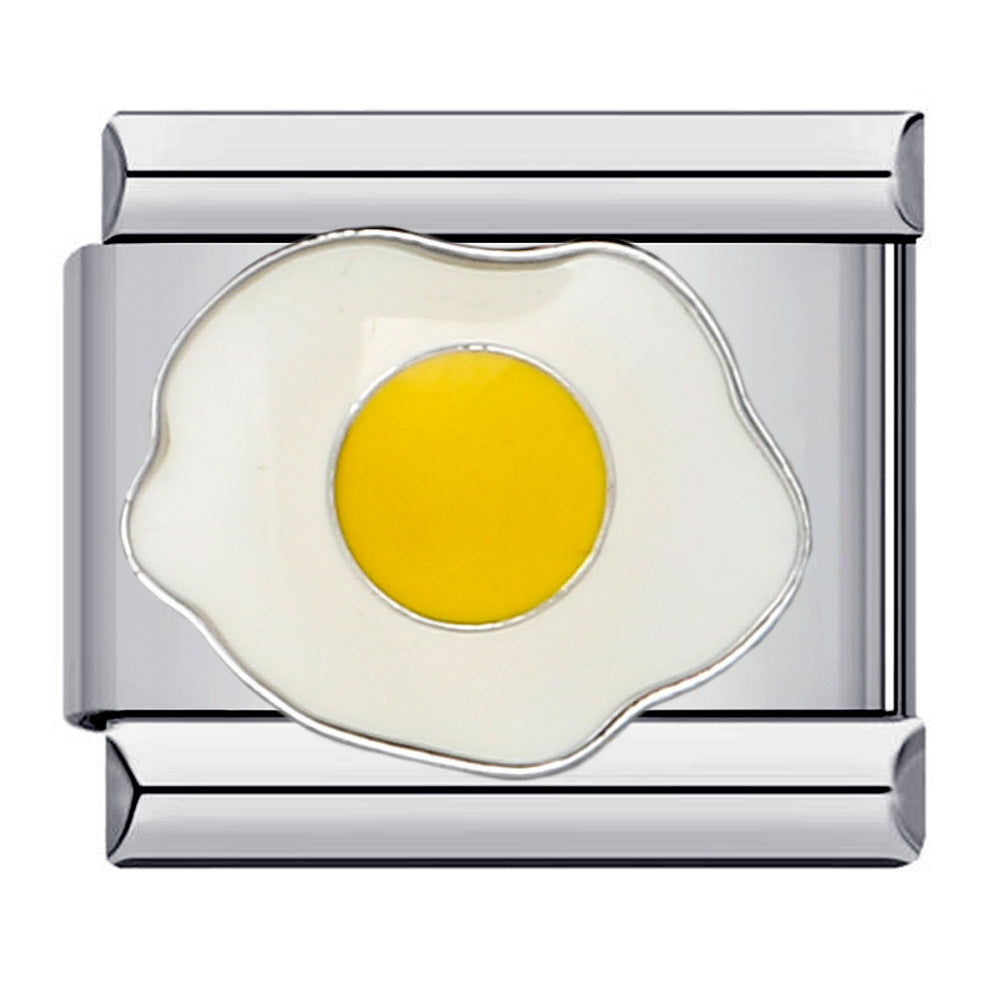 Wholesale Italian Module Bracelet New Titanium Steel Welding Oil Dropping Cartoon DIY Bracelet