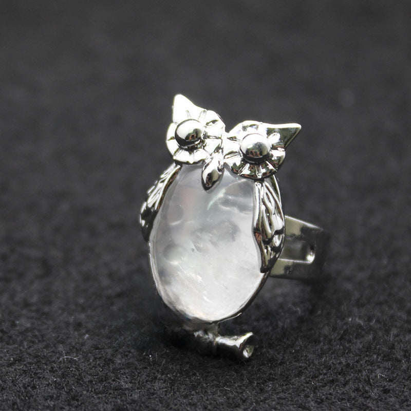 Wholesale Personality Exaggerated Owl Adjustable Ring