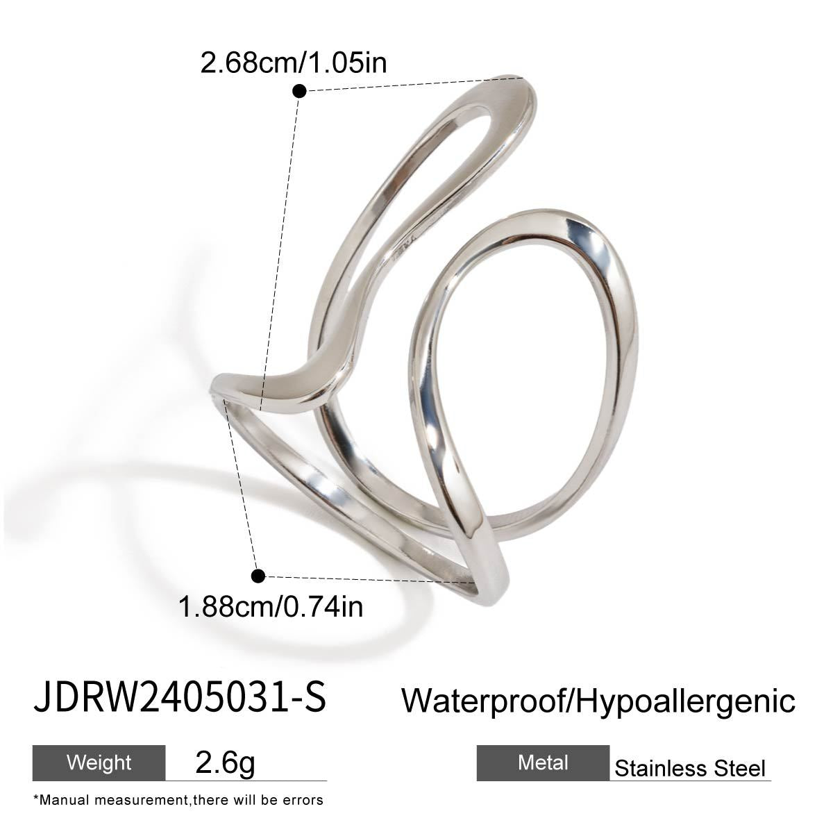 Wholesale  Stainless Steel Ring  Light Luxury  Line Ring